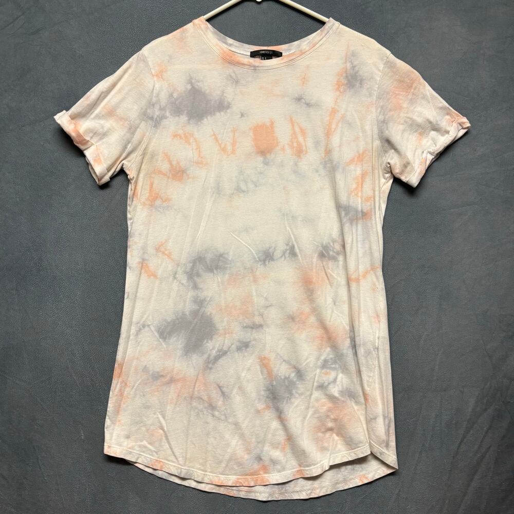 Forever 21 Shirt Tie Dye Curved Hem Mens Small Hippy Artsy Boho Street Skater